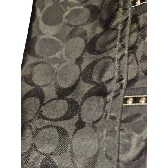 Coach Black Signature Canvas Tote Bag One Size - Picture 8 of 16